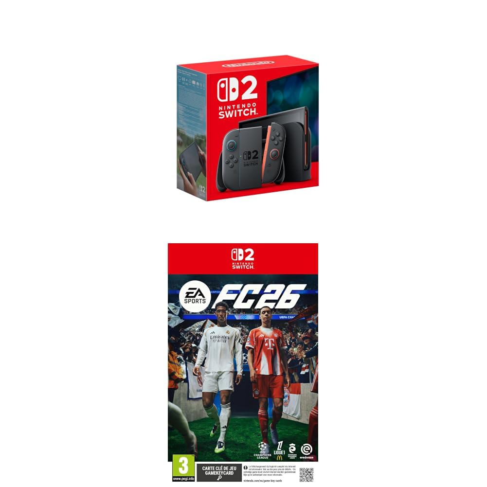 Nintendo Console Switch 2+EA SPORTS FC 26 Standard Edition Switch 2 | Carte de jeu | Jeu Vidéo | Français