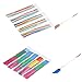 Anleo Ribbon Wand, Rhythmic Gymnastics/Dance Rainbow Silk Streamer with Stick for Kids Art Dancing 118.1 Inches/3M in Length Bright Color, 5PCS Style A/ 5PCS Style B in Random