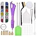 Hotfix Applicator Tools, DIY Hotfix Rhinestone Wand Setter Tool Kit with 7 Different Sizes Tips, 3 Size Hot-fix Rhinestones Crystal Gem Jewel and 10 Pieces Tools Rhinestone Applicator Wand Tools