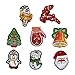 SHAKLAK DIY Diamond Painting Keychain Set Christmas Gift Key Ring Full Drill Mosaic Making Diamond Painting Pendant for Art Craft Key Ring Phone Charm Bag Decor(8 Pack)