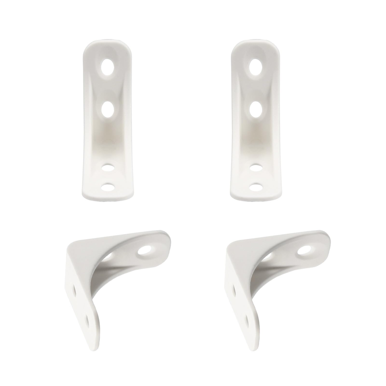 DTGN 39x39x16mm(LxWxH) Plastic Corner Brackets -100Pack - Good for Furniture Repairing - 4 Holes L Shape Right Angle Brace - White