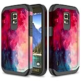 Galaxy S5 Active Case, TownShop Paint Clouds Design Hard Impact Dual Layer Shockproof Bumper Case For Samsung Galaxy S5 Active (G870A)