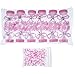 Bememo 12 Pack Candy Bottles and 50 Pack Acrylic Mini Pacifiers for Baby Shower Party Favors Decorations (Pink)