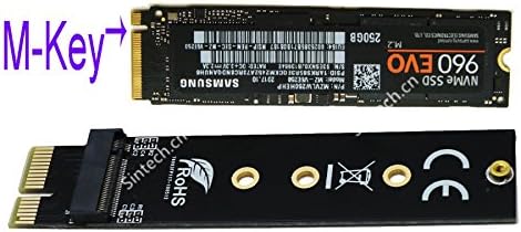 Sintech Nvme PCIe,M.2(NGFF) M Key SSD to PCI-e X1 Adapter Card,Compatible for Samsung 960 970 Evo SSD, Transparent - Image 3