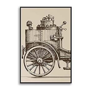 Framed Canvas Home Artwork Decoration Vehicle Canvas Wall Art for Living Room, Bedroom - 16x24 inches