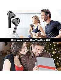 Auriculares Bluetooth, Bluetooth 5.0 inalámbricos con micrófono integrado, tiene un potente bajo, reducción de ruido, resistente al sudor, auriculares ligeros Bluetooth, auriculares inalámbricos Bluetooth con 18H tiempo de reproducción.