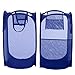 BAGAIL 2-Pack 85L Pop-up Mesh Laundry Hamper with Reinforced Carry Handles,Foldable Collapsible Laundry Basket with Side Pocket