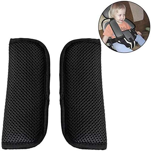 Fewao Car Seat Strap Covers Shoulder Pads Stroller Belt Seat for Baby Newborns Infants Kids Car Belt Covers for All Car Seats Pushchair Stroller Blue Black Red