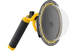 TELESIN Dome Port for GoPro Hero 8 Black, Underwater Diving Case Camera Lens Cover Lens Protector, with Waterproof Housing Case, Pistol Trigger, Floating Hand Grip and Anti-Fog Insert Accessories Kit