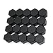 TR318 Car Wheel Lug Nut Bolt Cover Silicone Dust Protective Caps Hayodo Brand 20pcs (19mm, Black)