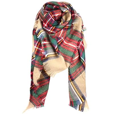Women Winter Wrap Scarf, Soft Classic Tassel Plaid Warm Blanket Shawl Scarves Women Winter Wrap Scarf, Soft Classic Tassel Plaid Warm Blanket Shawl Scarves