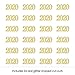 Gold Glitter 2021 - No-Mess Real Gold Glitter Cut-Out Numbers - 2021 New Year's Eve or Chinese New Year Party Confetti - Set of 24