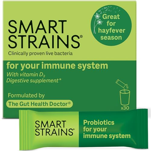 SMART STRAINS Probiotics for Gut Health | 20 Billion CFU Multi-Strain Probiotic with Prebiotics | Digestive & Immune Support | Daily Sachets for Men & Women | 30 Sachets