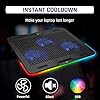 KLIM-Aurora-Laptop-Cooling-Stand-with-RGB-backlighting-11-17-Gaming-Laptop-Cooling-Pad-For-Desk-USB-Powered-Fan-Stable-And-Sturdy-Aluminum-Build-Compatible-Mac-And-PS4-NEW-2021 KLIM Aurora + Laptop Cooling Stand with RGB backlighting + 11" - 17" + Gaming Laptop Cooling Pad For Desk + USB Powered Fan + Stable And Sturdy Aluminum Build + Compatible Mac And PS4 + NEW 2022