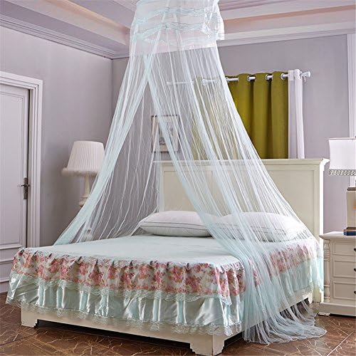 Round Purple Mosquito Net Canopies For Twin Full Queen Size Bed Large Netting Curtains Canopy For Beds (Waterblue)