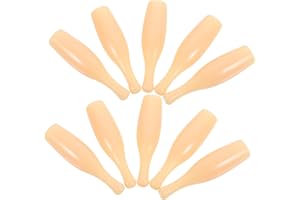 BESTonZON 20Pcs Mini Bowling Pins for Table Game Plastic Reusable Bowling and Weight Simple Elegant Color for
