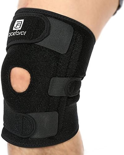 Jackforce Knee Brace Sleeve Support with Anatomically Pads Surrounds the Kneecap, Dual Side Stabilizer/Four Implanted Stainless Steel Springs, Women/Men