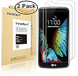 [2 Pack] iVoler [Tempered Glass] Screen Protector for LG Premier LTE / LG K10, [0.2mm Ultra Thin 9H Hardness 2.5D Round Edge] with Lifetime Replacement Warranty