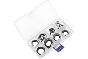 TSUGAMI 45PCS Car AC Gasket Kit, Multiple Sizes Vehicle AC Compressor Bonded Seal Assortment Set, Versatile Automotive Air Co