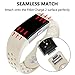 POY Replacement Bands Compatible for Fitbit Charge 2, Adjustable Breathable Wristbands with Air Holes Straps, Small Creamy White