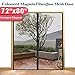 [Upgraded] Reinforced Magnetic Screen Door 72x80 Inches, Mkicesky Fiberglass Mesh Curtain with Self Sealing, Hands Free, Super Magnets Net for Door, Pets Kids Friendly, Fit Doors Up to 70
