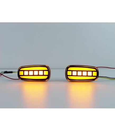 2x Amber LED Side Marker Indicator Lights For Ford Transit MK6 MK7, Clear Lens