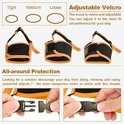Dog Muzzle, Soft Nylon Muzzle for Small Medium