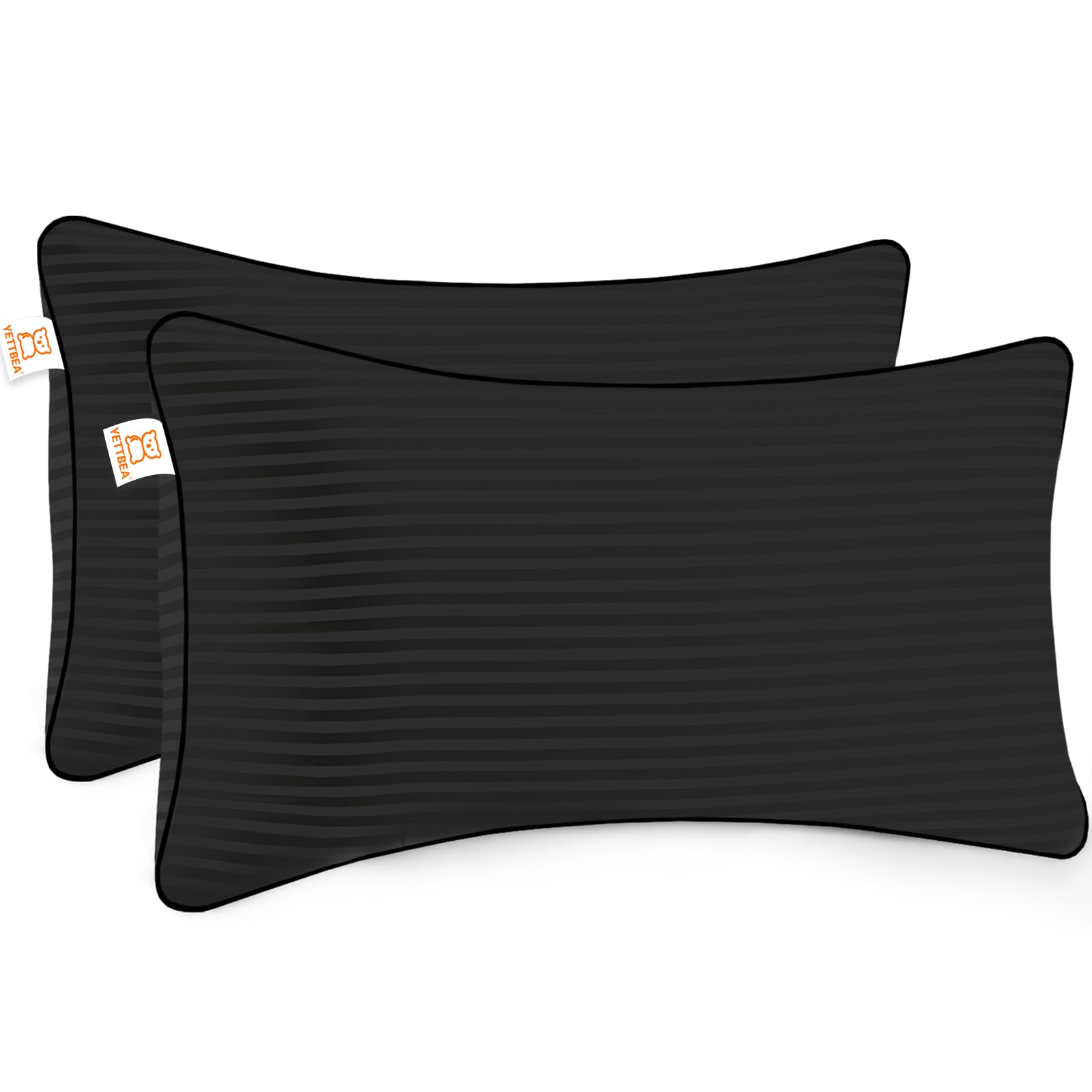 Photo 1 of Yettbea Pillows Insert 12 x 20 Set of 2 Soft and Supportive Decorative Throw Pillow for Couch, Sofa or Bed with Premium Down Alternative Filled, Black