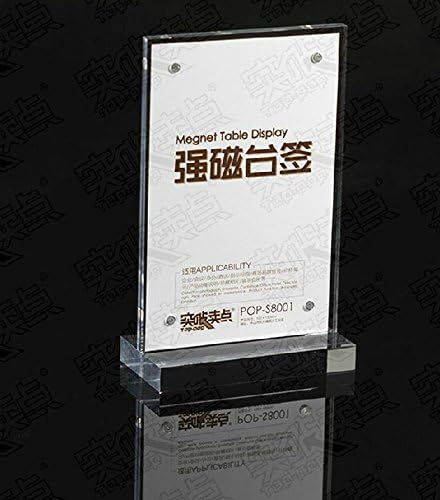 Perspex Table Sign Holders,Acrylic Signage Holders for Restaurants,Hotel,Office&amp; Retail Stores-Pack of 2 units