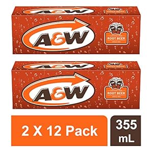 A&W Root Bier 355ml Blikken (2 X 12 Pack) – Totaal 24 Blikken