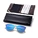 JIM HALO Trendy Rimless Mirrored Sunglasses Reflective Sun Glasses for Women Men (Matte Transparent/Mirror Gradient Blue)