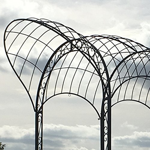 Chemin_de_campagne großer Pavillon Pergola Kiosque Rosenbogen aus Eisen, 561 cm – Bild 4
