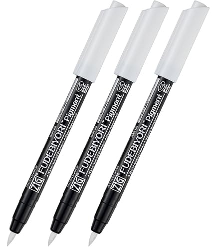 Amazon.com : Kuretake Zig Brush Pen White Cartridge, for