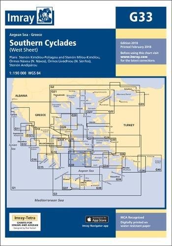 R.e.a.d Imray Chart G33: Southern Cyclades (West Sheet) (G Charts)<br />RAR