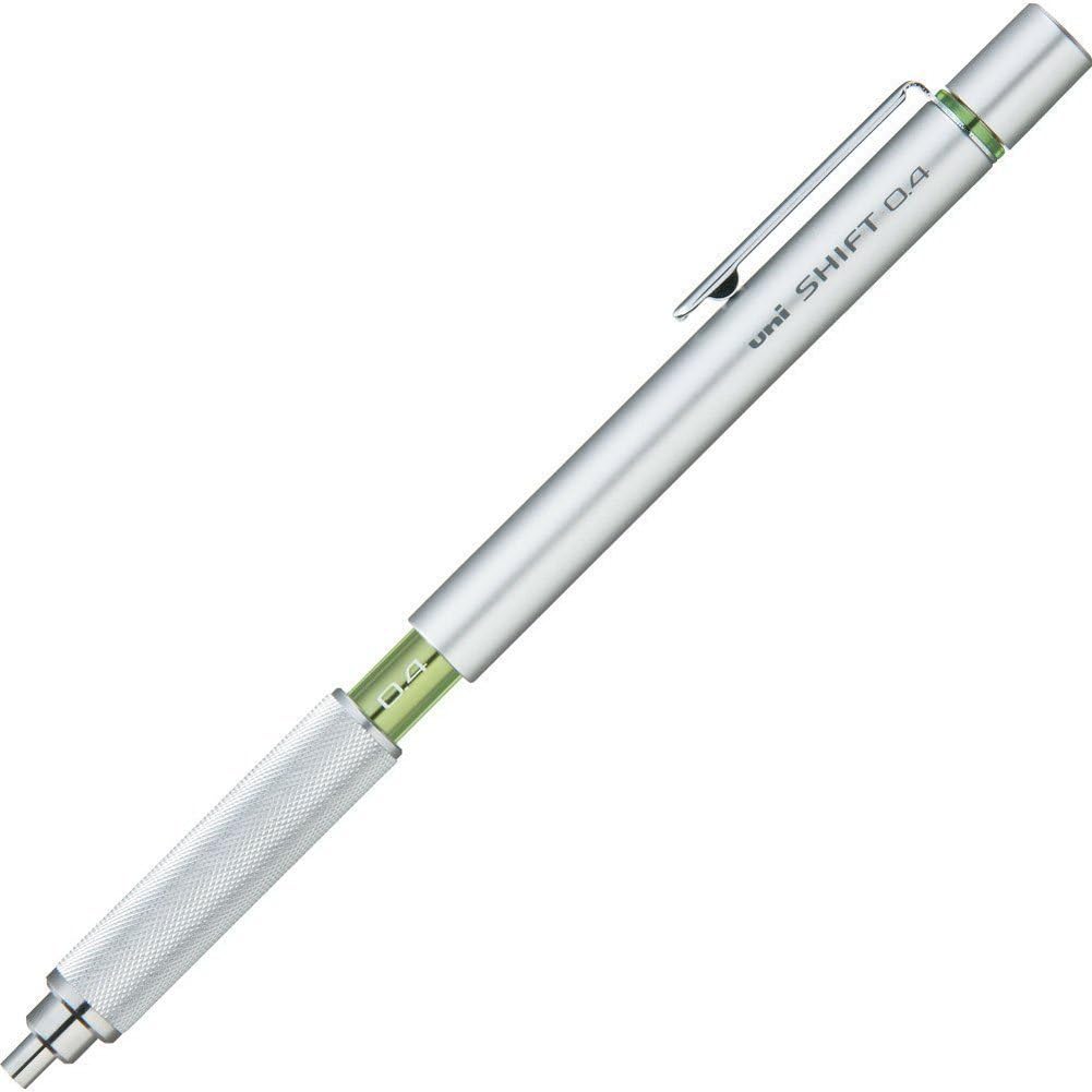 Uni Mechanical Pencil, SHIFT, 0.5mm, Silver with Light Green Accent