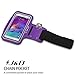 J&D Armband Compatible for Samsung Galaxy Note 4 Armband, Sports Armband with Key Holder Slot for Galaxy Note 4 Running Armband, Perfect Earphone Connection While Workout Running, Purple
