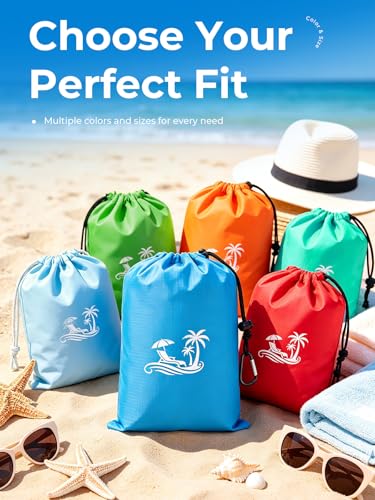 Solnery Large Beach Blanket Waterproof Sandproof, Beach Mats Sand Free, Windproof Outdoor Mat, Portable, 4 Stakes, 250 x 200 cm, Fits 1–8 People, for Seaside, Picnic & Camping (Ocean Blue)