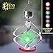 StillCool Solar Wind Chime LED Colour Changing Hanging Wind Light Waterproof Spiral Spinner Lamp for Garden Yard Lawn Balcony