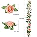 CEWOR 5pcs Fake Flowers Vine Artificial Flowers Rose Vine for Home Wedding Party Garden Decor(Two Pinks)