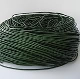 BeadsTreasure 15 Ft of Dark Green Genuine Leather Cord Round 2 mm Diameter.