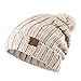 REDESS Women Winter Pompom Beanie Hat with Warm Fleece Lined, Thick Slouchy Snow Knit Skull Ski Cap