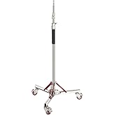 Neewer Heavy Duty Light Stand with Casters, Adjustable Tripod Stand with 100% Stainless Steel, Photography Wheeled Base Stand for Studio Softbox, Monolight, Reflector, Max Height: 10ft/305cm