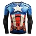 Cosfunmax Superhero Captain Team Leader Compression Shirt Sports Gym Running Base Layer