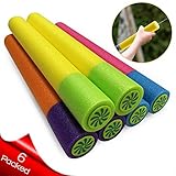 ToyerBee Water Guns for Kids, 6 Pack Super Foam Soaker Toys-Shoots Up to 35 Ft, Water Blaster Squirt, Water Cannon for 4.5.6.7 Year Old Boys& Girls& Adults, Pools Party& Water Fighting