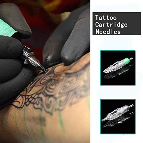 Romlon Tattoo Cartridge Needles 80PCS Professional Disposable Mixed Tattoo Needle Cartridges 3RL 5RL 7RL 9RL 5M1 7M1 9M1 11M1 Size for Tattoo Machine, Tattoo Kits, Tattoo Supplies