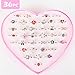 PinkSheep Pearl Rings for Girls , Princess Ring Set, Kids Pretty Rings 36PCS, Adjustable Rings for Toddler Girls