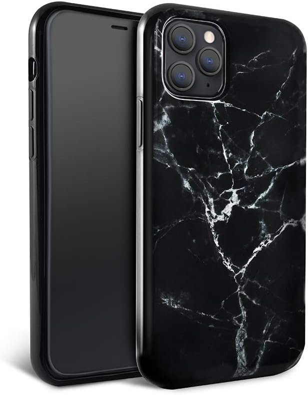 FELONY CASE iPhone 11 Pro Case - Black Polished Marble - 360° Shock Absorbing, Anti-Scratch, Protects Screen – Stylish Phone Case for Men & Women