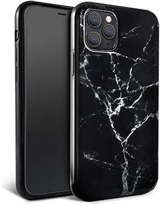 FELONY CASE iPhone 11 Pro Case - Black Polished Marble - 360° Shock Absorbing, Anti-Scratch, Protects Screen – Stylish Phone Case for Men & Women