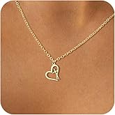 MFRYK Heart Cross Necklaces For Women,14K Real Gold Silver Plated Dainty Charm Love Heart Cross Pendant Necklace For Women,Necklaces Jewelry Gift for Women Present on Anniversary Christmas Valentines Mothers Day Birthday