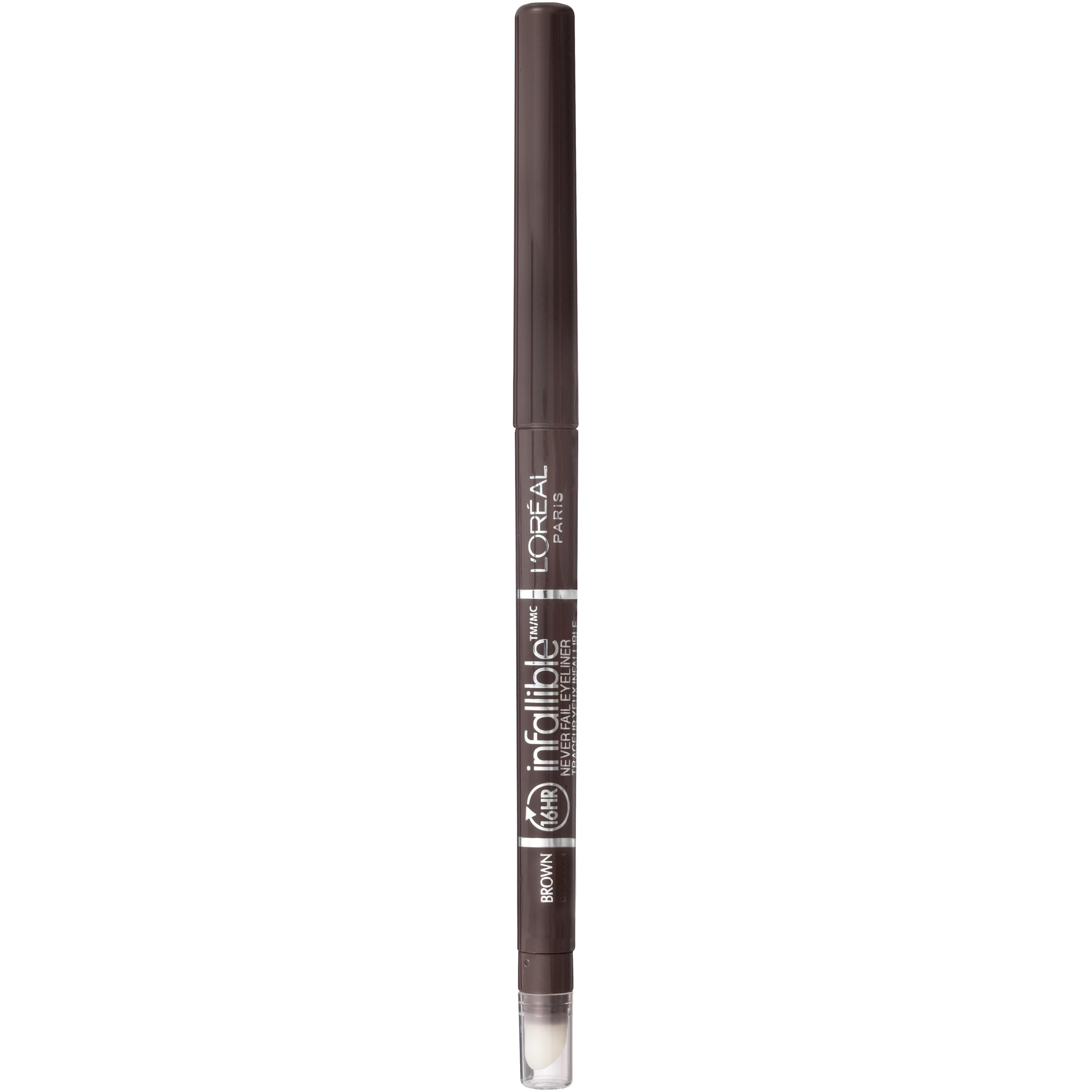 Photo 1 of L'Oreal Paris Makeup Infallible Never Fail Original Mechanical Pencil Eyeliner with Built in Sharpener, Brown, 0.008 oz.
